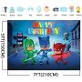 PJ Masks Backdrop 7X5ft Super City Themed Photography Hero for Baby Boys Happy Birthday Party Decoration Dessert Table Baby Shower Supplies Photo Background Banner Booth