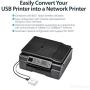 StarTech.com 1-Port Wireless N USB 2.0 Network Print Server - 10/100 Mbps Ethernet USB Printer Server Adapter - Windows 10 - 802.11 b/g/n (PM1115UW), White