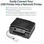 StarTech.com 1-Port Wireless N USB 2.0 Network Print Server - 10/100 Mbps Ethernet USB Printer Server Adapter - Windows 10 - 802.11 b/g/n (PM1115UW), White
