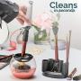 Luxe Makeup Brush Cleaner - 5oz Makeup Cleaning Solution Included |USB Charging Station| 3 Adjustable Speeds| Instantly Wash and Dry Your Makeup Brushes
