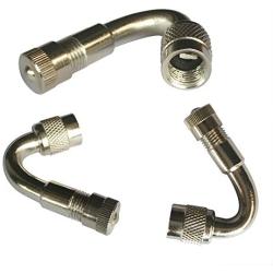 Yuauy 2 Set of 45 90 135 Degree Valve Stem Extension Extenders Tyre Angled Brass Universal Schrader Adapter for Car Motorcycle Bike Scooter (2 PCs in Each Angle)