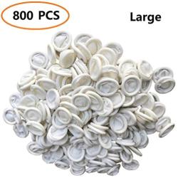 ANSLYQA Finger Cots Latex (Large,800 Pcs) Disposable Finger Covers Anti Static Rubber Fingertips Protective for Electronic Repair,Crafting Industrial Apply