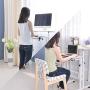SogesHome Adjustable Laptop Desk Table 23.6inches Portable Laptop Table Computer Stand Desk Cart Tray Table, White Maple NSDUS-101-MP