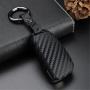 M.JVisun Soft Silicone Rubber Carbon Fiber Texture Case for Audi Flip Car Remote Key Fob Cover for Audi A1 A3 A4 A6 A8 Quattro Q2 Q3 Q7 R8 RS3 RS6 S3 S6 TT TTS Remote Key - Black - Round Keychain