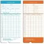 Flexzion 50 Pack Time Cards Monthly Format Thermal Print Paper Timesheet for Daily Employee in Out Attendance Payroll Recorder Puncher Compatible with at CT ET Series Clocks