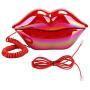 Bewinner1 European Style Home Telephone,Fashionable Cute Red Lips Shape Telephone,Innovative Protable Desktop Landline Phone,for Holiday Celebrations,Birthdays and Valentines