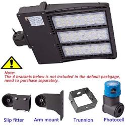 1000LED LED Shoebox Pole Light 300W 33,600Lm, 1000W HID/HPS Equal, 5000K, AC100-277V Input Voltage, Waterproof IP65, for Street Area, Parking Lot Lights