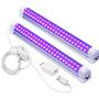 UV LED Black Light, LECIEL 10W Portable Blacklight for UV Poster, UV Art, Bedroom, Light for Halloween and Blacklight Parties (2 Pack)