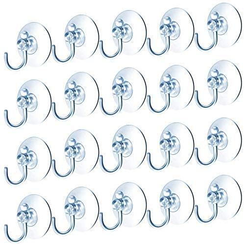 Suction Cup Hooks Clear Plastic Sucker Pads for Window Glass Shower Bathroom Kitchen Wall with 4 Styles 60 mm 50 mm 40 mm 30 mm Support Festivals Parties Events Theme Carnival Decorations (30 mm)