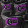 Front Light ABS Decor Cover Trim Interior Accessories Headlight Switch Button Trim for Jeep Wrangler JL JLU Gladiator JT 2018-2021 (Purple)