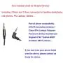 2.5mm Telephone Headset with Noise Canceling Mic for Panasonic, Including 3.5mm Connector for Cell Phone PC Laptop, CallCenter Office Headset for Cisco Vtech Undiden Cordless DECT for Polycom