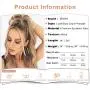 SEIKEA Ponytail Extension Claw Clip 16'' 24'' Long Wavy Curly Hair Extension Jaw Clip Ponytail Hairpiece Synthetic Pony Tail (16 Inch, 27/613)