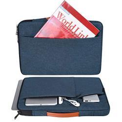 11.6 12.9 Inch Waterproof Laptop Briefcase for Men Women Bag with Handle for 2019 DELL XPS 13 9380, HP Envy X360 11.6, Lenovo Chromebook C330 11.6, Acer ASUS Samsung Chromebook Sleeve Case, Blue