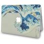 LuvCase 3 in 1 Laptop Case Compatible with Old MacBook Pro 13'' (CD Drive, 2008-2012) A1278 Hard Shell Cover, Keyboard Cover & Screen Protector (Japanese Wave)