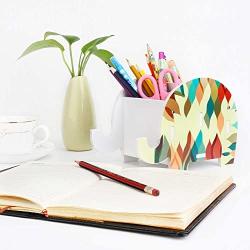COOLBROS Elephant Pencil Holder With Phone Holder Desk Organizer Desktop Pen Pencil Mobile Phone Bracket Stand Storage Pot Holder Container Stationery Box Organizer (Flame Elephant)