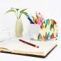 COOLBROS Elephant Pencil Holder With Phone Holder Desk Organizer Desktop Pen Pencil Mobile Phone Bracket Stand Storage Pot Holder Container Stationery Box Organizer (Flame Elephant)