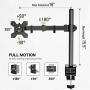 MOUNTUP Single Monitor Desk Mount, Height Adjustable Computer Monitor Stand Mount, Full Motion Monitor Arm Desk Mount Fits 13 to 27 Inch Screens, with C-Clamp and Grommet Base, VESA 75x75/100x100 MOUNTUP Single Monitor Desk Mount, Height Adjustable Computer Monitor Stand Mount, Full Motion Monitor Arm Desk Mount Fits 13 to 27 Inch Screens, with C-Clamp and Grommet Base, VESA 75x75/100x100