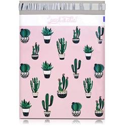 Pack It Chic - 10X13 (100 Pack) Cactus & Succulents Poly Mailer Envelope Plastic Custom Mailing & Shipping Bags - Self Seal