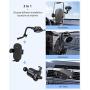 Car Phone Mount, 3-in-1 Universal Cell Phone Holder Dashboard Windshield Air Vent, Flexible Long Arm, Strong Suction Anti-Shake Stabilizer Fit with iPhone 12 Pro Max/11/X/SE, Samsung Galaxy and More