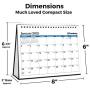CRANBURY Small Desk Calendar 2021 - (Blue, 8x6''), Flip Calendar 2021 with Premium Thick Paper, Stand Up Calendar, Bonus Planner Stickers Included