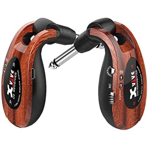 Xvive U2 Guitar Wireless System Rechargeable 2.4GHz Digital Guitar Wireless Transmitter and Receiver for Electric Guitar Bass Violin Keyboard