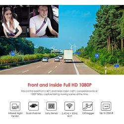 VIOFO A129 Duo IR Dual Dash Cam Taxi Front and Interior Camera Infrared Night Vision Full HD 1080P Wi-Fi Car Dash Camera, GPS Included, Buffered Parking Mode, Motion Detection, G-Sensor