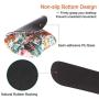 Holilife Keyboard Wrist Rest Pad and Wrist Support Mouse Pad, Ergonomic Design Memory Foam Pad for Pain Relief and Non-Slip Rubber Base Set for Home Office Laptop Computer Gaming, Cat & Flower