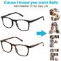 Blue Light Blocking Glasses, 2Pack Cut UV400 Computer Glasses for Anti Eyestrain