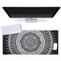 iLeadon Desk Pad Protector, Large Gaming Mouse Pad 35.1 x 15.75-inch 2.5mm Thick, Cute Desk Decor, Office Desk Writing Pad with Non-Slip Rubber Base for Home Office Work Accessories, Black Mandala