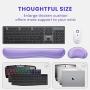VicTsing Keyboard Wrist Rest Pad & Mouse Wrist Rest, Memory Foam & Superfine Fibre, Easy Typing and Pain Relief for Computer, Laptop, Office, Purple