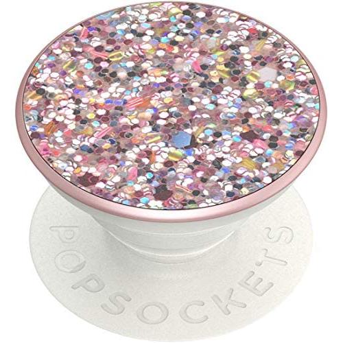 PopSockets: PopGrip with Swappable Top for Phones and Tablets - Sparkle Rosebud Pink