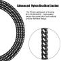 Right Angle iPhone Charger 5Pack 90 Degree Lightning Cable 3FT/6FT/10FT Long Nylon Braided iPhone Data Cable Wire Fast Charging Cord Compatible iPhone/iPad/iPod (Black White)
