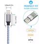 KOZOPO iPhone Charger Fast Charging Nylon Braided 3Pack 6feet Durable High Speed Data Sync Cord Connector Extra Long Power Cable Compatible with iPhone 12/11 Pro Max/XS MAX/XR/X/8/7/Plus/6S/SE/iPad