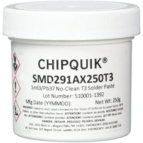 Chip Quik Electronic Grade Solder Paste - 63/37 No Clean Flux