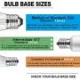 E17 Led Bulb, A15 Ceiling Fan Light Bulbs, 6W(60 Watt Equivalent), Daylight White 5000K Intermediate Base, 600 Lumens, Not Dimmable, 6 Pack