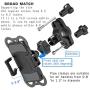 Bike & Motorcycle Phone Mount Holder. Bicycle Handle Universal Cell Phone Bracket.Shockproof Silicone. Double Reinforcement. for iPhone,Samsung or Any Smartphone. and The 360° Swivel is Perfect
