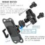 Bike & Motorcycle Phone Mount Holder. Bicycle Handle Universal Cell Phone Bracket.Shockproof Silicone. Double Reinforcement. for iPhone,Samsung or Any Smartphone. and The 360° Swivel is Perfect