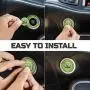 ToolEpic for Dodge Challenger Charger Scat Pack Decal Accessories 2015-2021 - Engine Start Stop Button Overlay Sticker Emblem - Push to Start Button Sublime Green Badge Cover - Perfect for Decals