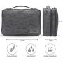 KALIM Cable Organizer Bag, Waterproof Electronic Accessories Soft Case, Traveling Wire Bag for iPad Mini Cables Phone Chargers Adapter Flash Hard Drive and More(Large/Gray)