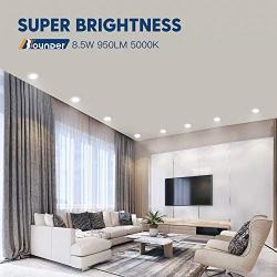 BBounder LED Recessed Lighting 4 Inch 12Pack, Dimmable, Damp Rated, LED Downlight with Baffle Trim, 8.5W=60W 650LM 5000K Can Lights, Simple Retrofit Installation - UL + Energy Star