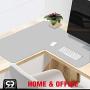 Multipurpose Office Corner Desk Pad and Computer Large Corner Desk Pad - Waterproof Office Desk Mat and Corner Desk Blotter Pad - Home Office Accessories - Durable Corner Desk Pad Protector (Gray)