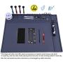 Anti Static Mat ESD Safe for Electronics, HPFIX ESD Mat 17.7'' x 13.6'' Super Large with ESD Wrist Strap and Grounding Wire, Soldering Mat Heat Resistant for Computer, Laptop, Cellphone, iPad Repair