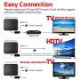 Gesobyte Amplified HD Digital TV Antenna Long 200 Miles Range - Support 4K 1080p Fire tv Stick and All Older TVs - Indoor Smart Switch Amplifier Signal Booster - 18ft Coax HDTV Cable/AC Adapter