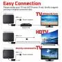 Gesobyte Amplified HD Digital TV Antenna Long 200 Miles Range - Support 4K 1080p Fire tv Stick and All Older TVs - Indoor Smart Switch Amplifier Signal Booster - 18ft Coax HDTV Cable/AC Adapter