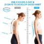 socathey Back Posture Corrector with Sensor Vibration Reminder, Smart Posture Corrector for Adults & Teens & Kids, Adjustable Intelligent Posture Trainer Improves Humpback - Gray (L)