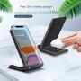 2 in 1 Wireless Charger,FDGAO 15W Fast Qi Wireless Charger Stand Compatible with iPhone 11/12/XR/XS/X/8/Airpods;Upright Wireless Charging Dock for Samsung Galaxy S20/S10/Note 20/Samsung Galaxy Buds