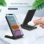 2 in 1 Wireless Charger,FDGAO 15W Fast Qi Wireless Charger Stand Compatible with iPhone 11/12/XR/XS/X/8/Airpods;Upright Wireless Charging Dock for Samsung Galaxy S20/S10/Note 20/Samsung Galaxy Buds
