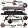 Victor DCX610 Height Adjustable Compact Standing Desk| Black| 33” Wide Sit-Stand Dual Monitor Desk and Laptop Riser Workstation| Compatible with Most Monitor Arms