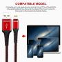 Heavy Duty Charger Cable, 3Pack 6ft USB Charging Cable, Braided Nylon Long Charger Cord Compatible with iPhone 11/11 Pro/X/Xs Max/XR / 8/8 Plus / 7/7 Plus/6/6S/6plus /iPad Mini-Red