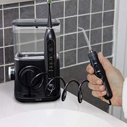 Waterpik CC-01 Complete Care 9.0 Sonic Electric Toothbrush + Water Flosser, Black, Medium